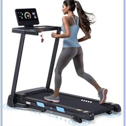 New Treadmills for Home, 350 lbs Capacity, 10 MPH, 3.0HP Incline Treadmill with Bluetooth APP, 17 * 46" Belt, Running Threadmills Machine, LCD Display