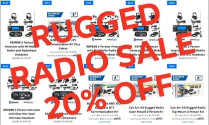 Rugged Radio SALE!!! 20% OFF