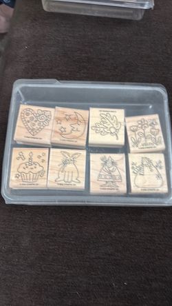 Stampin' Up Rubber Stamp Set of 8
