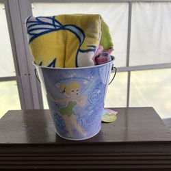 Tinkerbell Bucket And Bath Towel 