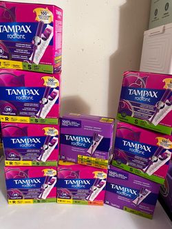 Tampax radiant tampons each $7 or 4 for $25