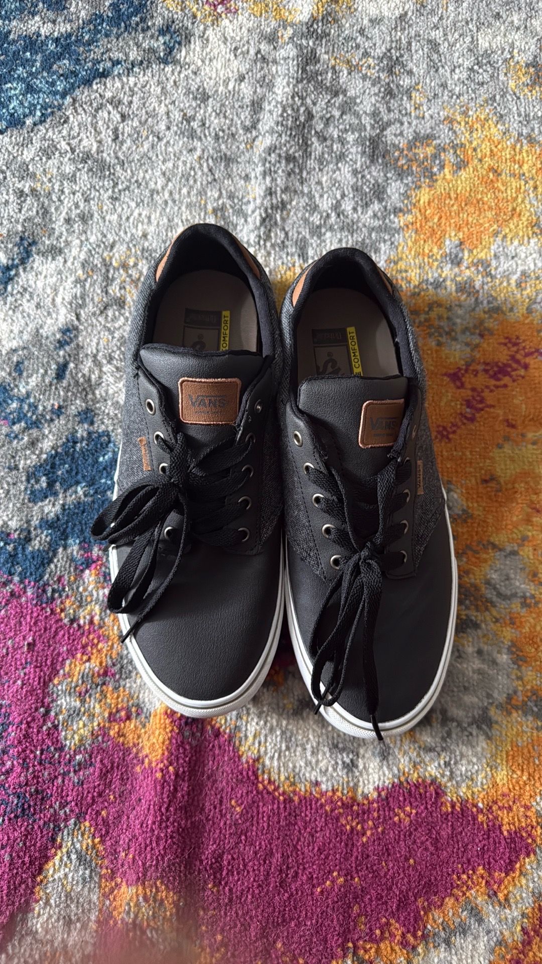 Vans gray and brown shoes
