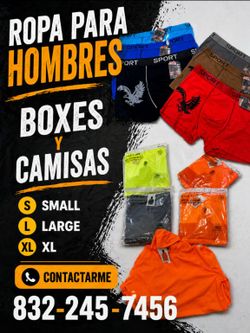 Hola tengo estas camisas para Caballeros y boxes