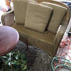 Wicker love seat