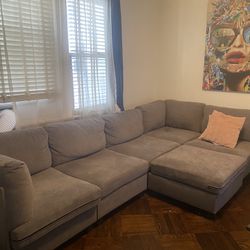 120” W Modular Sectional With Ottoman