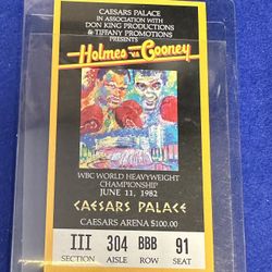 RARE $100 -BOXING TICKET 1982 Caesars Palace Holmes Vs Cooney