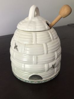 PFALTZGRAFF NEW HONEY JAR POT CUTE BEE HIVE CHINA BOWL DISH