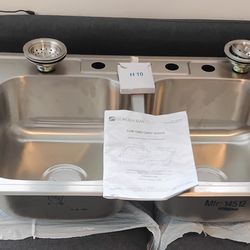 Glacier Bay double Kitchen Sink 33"X22"