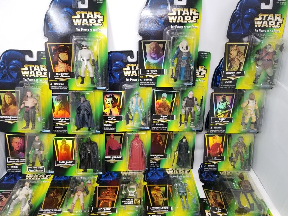 Vintage Star Wars Power of The Force Action Figure toys 1996 kenner 1997