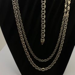 Mariner Style Silver Chains 