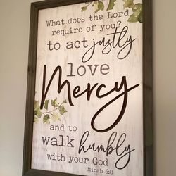 Solid Wood Framed Wall Decor