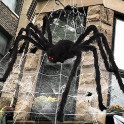 Large Spider Halloween Decoration, Realistic Giant Spider Prop for Indoor/Outdoor Party Yard Lawn Decor