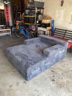Oversized Corduroy Chaise Lounge Daybed