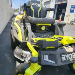 RYOBI
80V HP Brushless 42 in. Battery Electric Cordless Zero Turn Riding
Mower  80V Battery  And  Charger