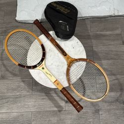 2 Wilson Tennis Rackets Wood 