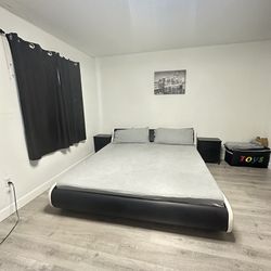 King Bed Frame And Top Pillow Mattress 