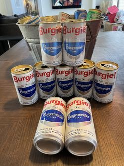 Vintage Burgie Beer Cans Set 