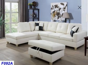 Sectional and ottoman