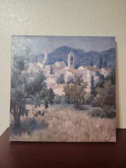 Non-signed canvas painting, neutral colors