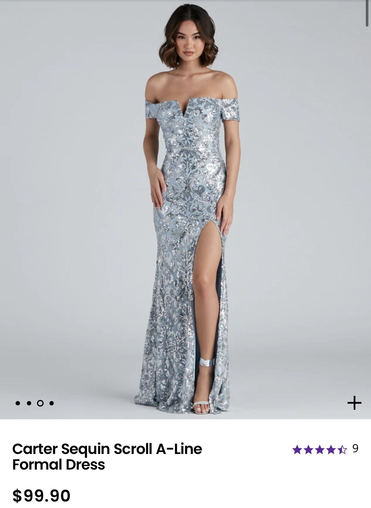 carter sequin scroll a-line formal dress Windsor Carter Sequin Scroll A-Line Formal Dress/Light Blue for Sale in  Redlands, CA