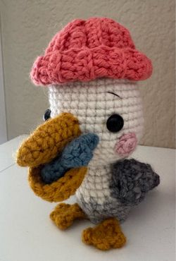Handmade Crochet Seagull Amigurumi Plush