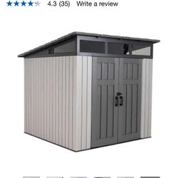 Brand New - Costco Lifetime Modern Shed 8.3' X 8.3'  Sells for $1599+tax.  Features: UV-Protected Exterior Stain Resistant Steel Reinforced Doors Made