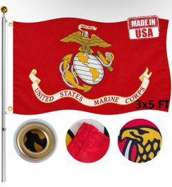 US Marine Corps Flag 3x5 FT Outdoor- new in bag $8