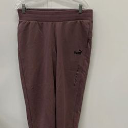 NWT Puma Women's Dusty Plum Sweatpants Size L MSRP $45.