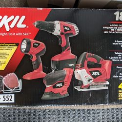 New! SKIL 18V 4-Tool Combo Pack