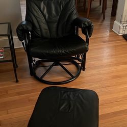 Leather Chair And Stool