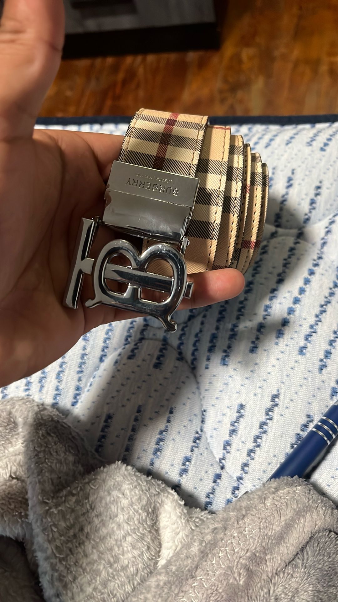 Burberry Reversible monogram Motif-Vintage Check Belt