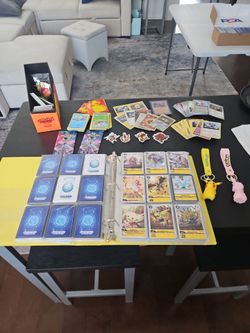 Pokemon and digimon cards.