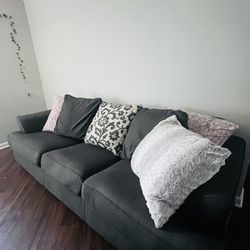 Comfortable Dark Grey Sofa- MOVING SALE