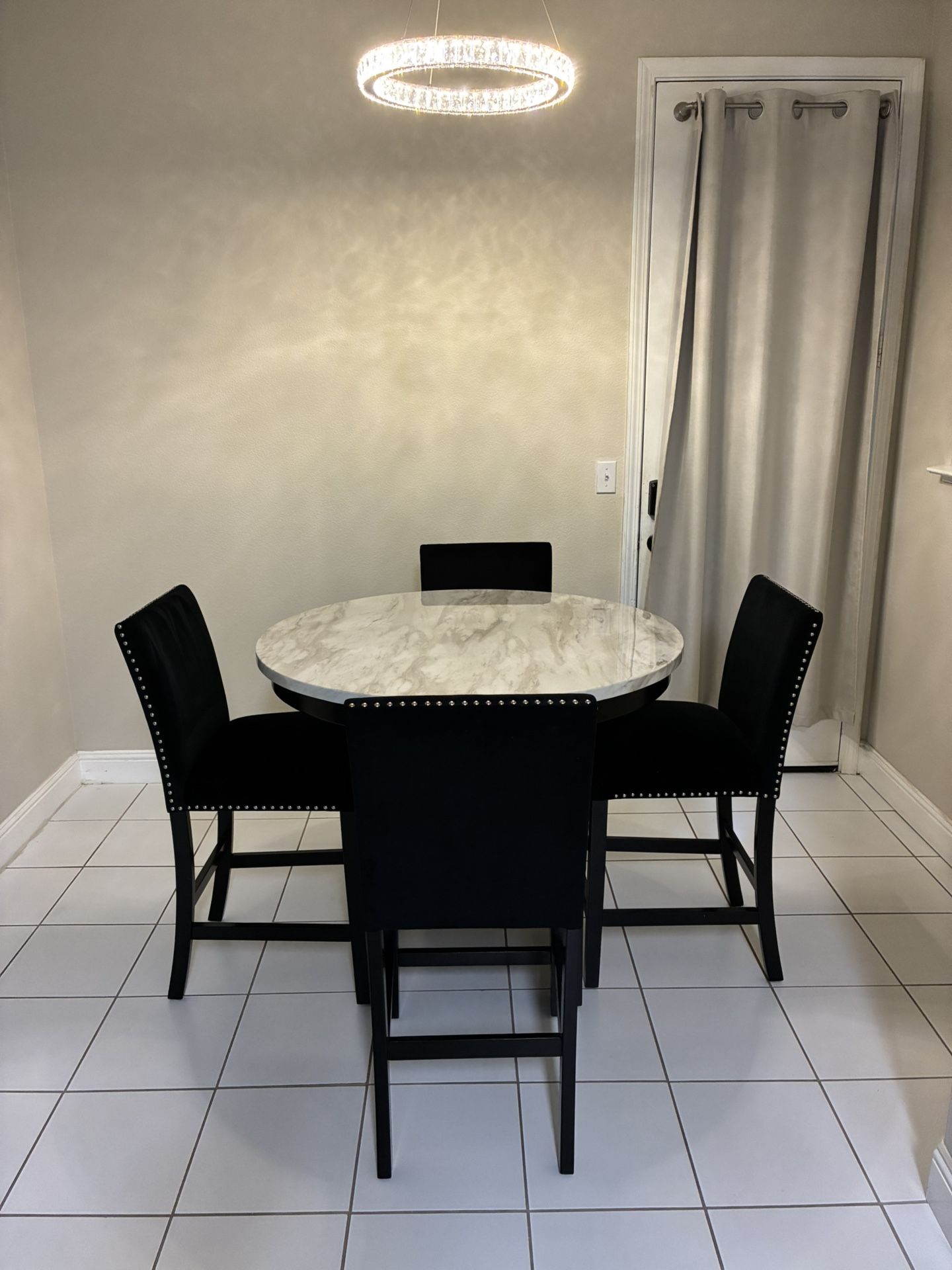 Dining Table And 4 Chairs (Bar Height)