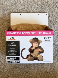 Lil' Monkey Infant Halloween Costume 12-18 Months