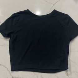 Plain Black Crop Top