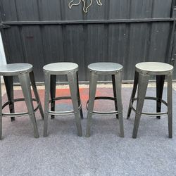 (4) 24” Metal Stools