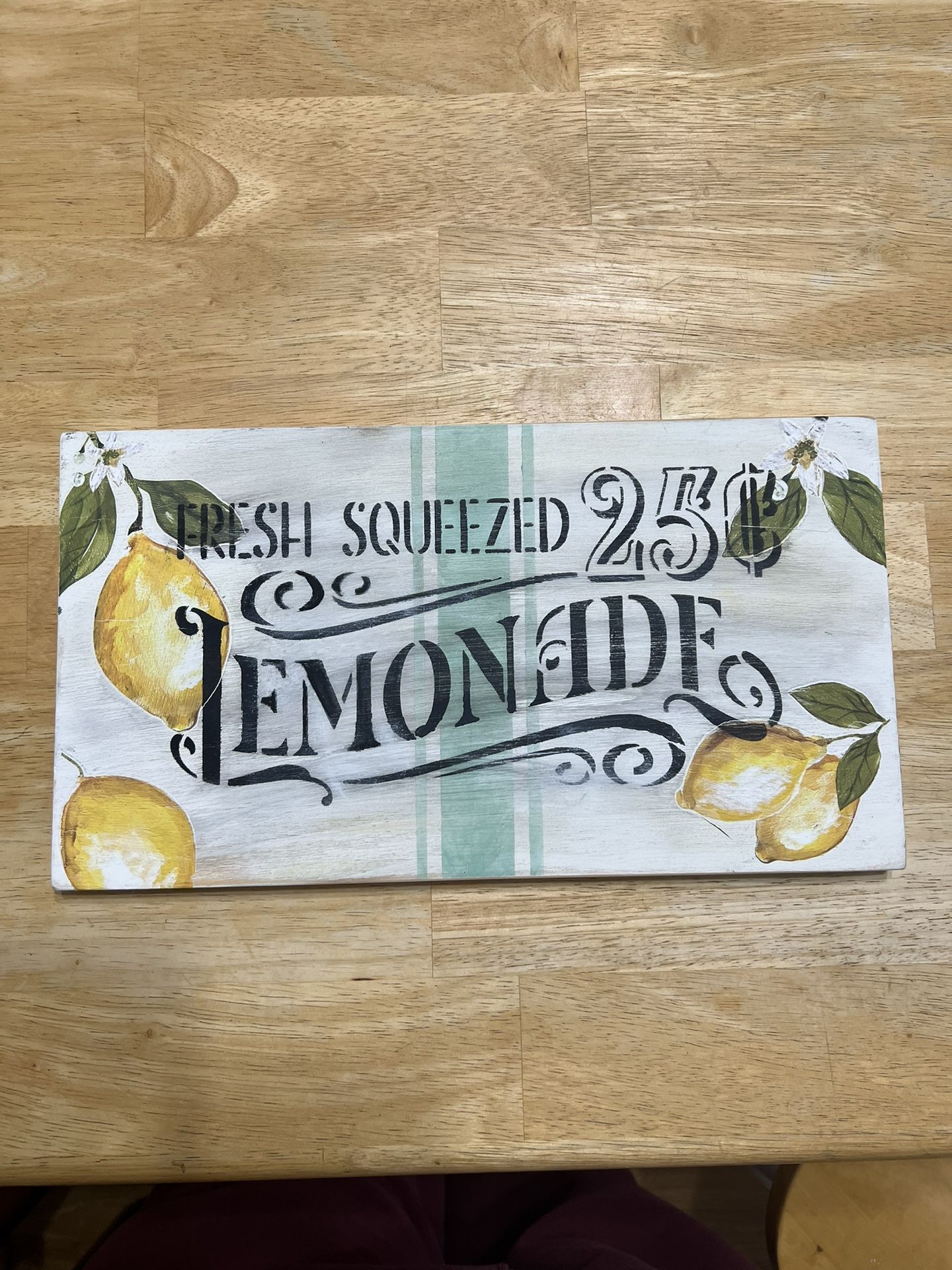 Lemon Sign And Basket With Lemons