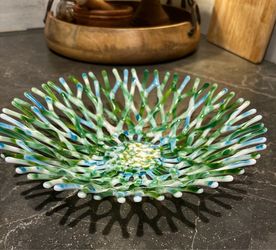Fused Art Glass Decorative Bowl