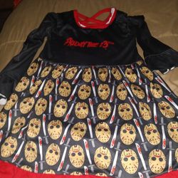 Jason Friday The 13th Halloween Tunic Top Size 14/16