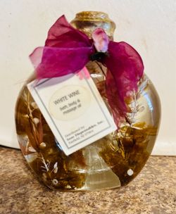 White Wine Bath Body & Massage Oil Bottle