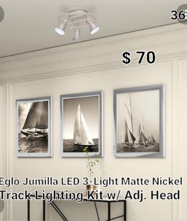 Brand New Eglo Jumilla Led 3 Light Matte Nickel 