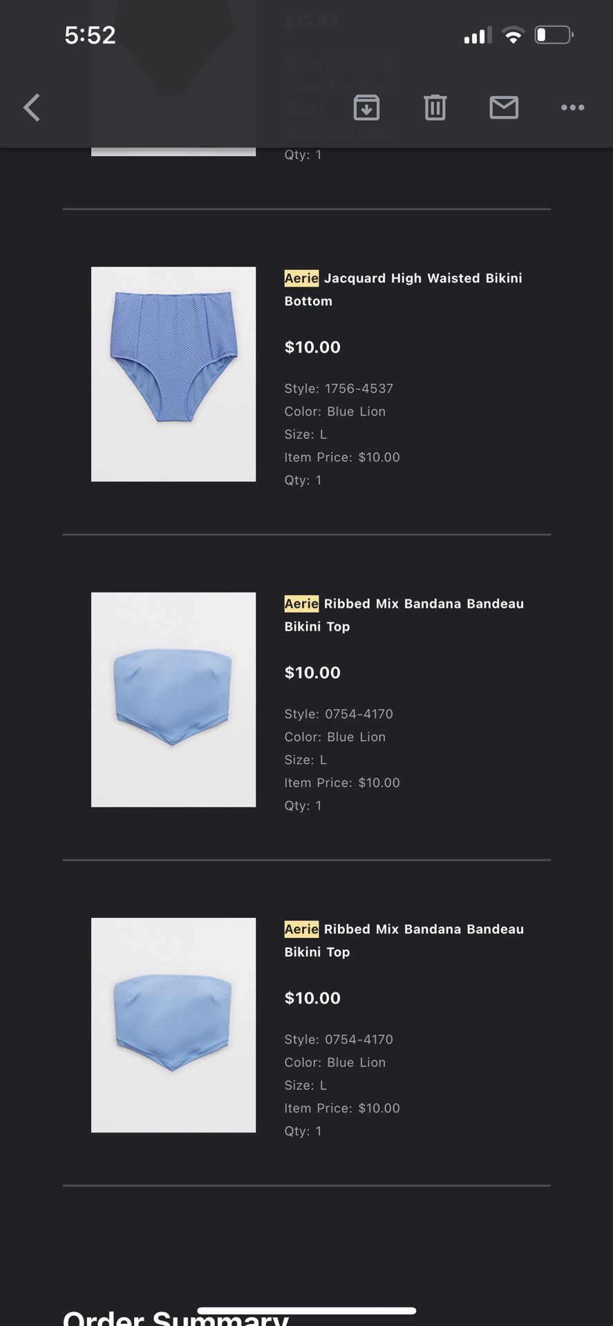 Aerie Ribbed Mix Bandana Bandeau Bikini Top
