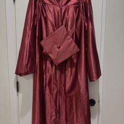 Burgundy Cap and Gown