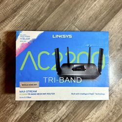 Linksys Mesh Wifi 5 Router, Tri-Band, 2,000 Sq. ft Coverage, Supports Guest WiFi