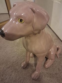 Large Ceramic Weimaraner Dog Figurine