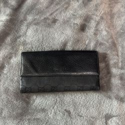 Gucci Check Book Wallet 