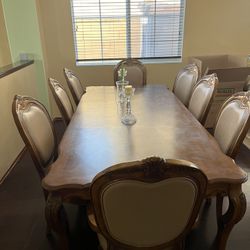 8 Chair Wood Dining Table (MUST GO!)