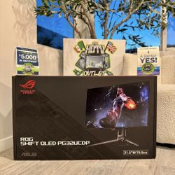 Asus Rog Swift Oled PG32UCDP 32” Oled gaming monitor 4k 240hz .03ms floor model display