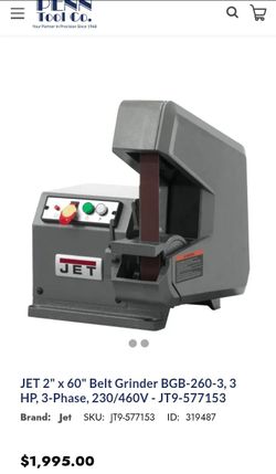 Jet 2"x60" commercial grade belt grinder